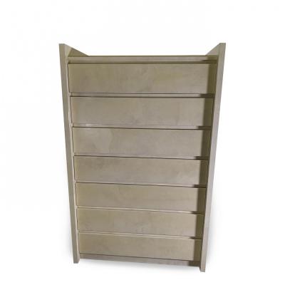 Karl Springer Rare American Modern Goatskin Highboy Semanier Karl Springer