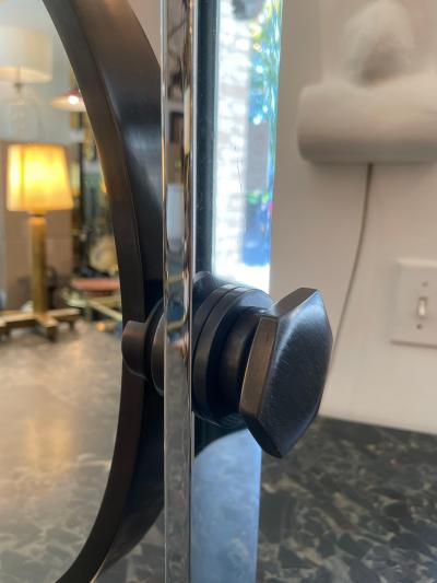 Karl Springer Rare Large Karl Springer Bronzed Dressing Table Vanity Mirror