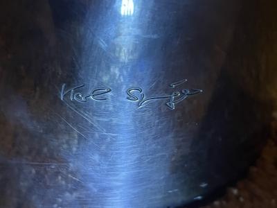 Karl Springer SIGNED KARL SPRINGER BRONZE AND BRASS CYLINDER COFFEE TABLE