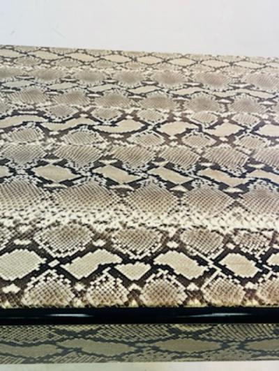 Karl Springer STUNNING MODERN PYTHON AND BLACK LACQUER DESK IN THE MANNER OF KARL SPRINGER