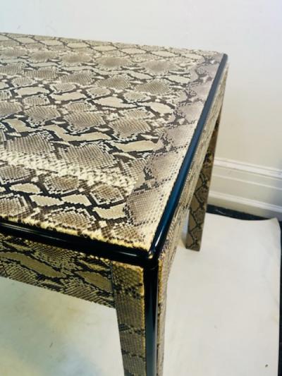Karl Springer STUNNING MODERN PYTHON AND BLACK LACQUER DESK IN THE MANNER OF KARL SPRINGER