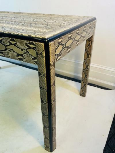 Karl Springer STUNNING MODERN PYTHON AND BLACK LACQUER DESK IN THE MANNER OF KARL SPRINGER