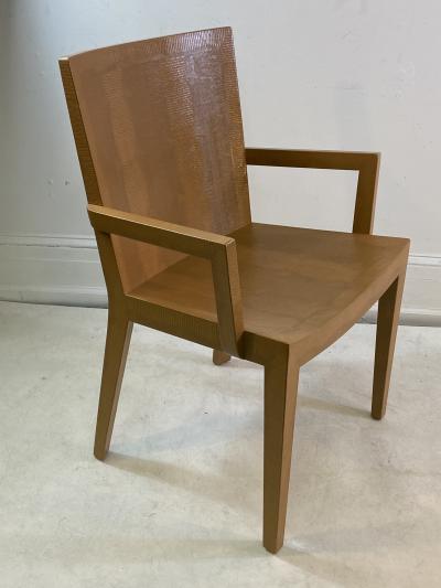 Karl Springer SUITE OF FOUR KARL SPRINGER JMK DINING CHAIRS