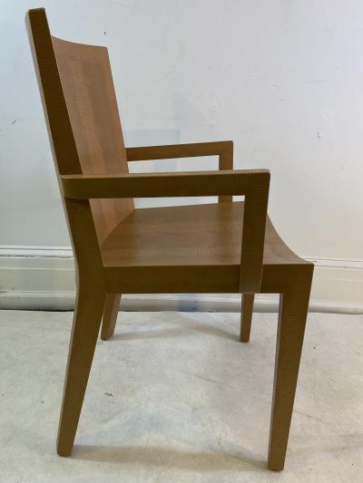 Karl Springer SUITE OF FOUR KARL SPRINGER JMK DINING CHAIRS