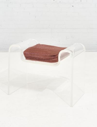 Karl Springer Sculptural Lucite Bench 1970
