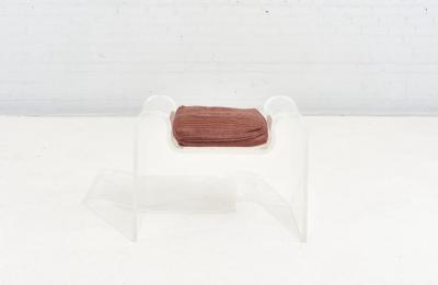 Karl Springer Sculptural Lucite Bench 1970