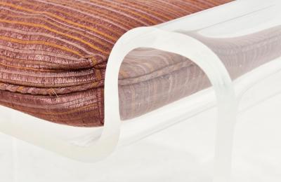 Karl Springer Sculptural Lucite Bench 1970
