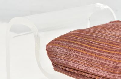 Karl Springer Sculptural Lucite Bench 1970