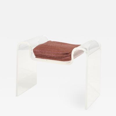 Karl Springer Sculptural Lucite Bench 1970