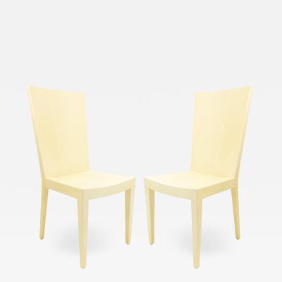 Karl Springer Set of 4 American Post War Geometric Side Chairs
