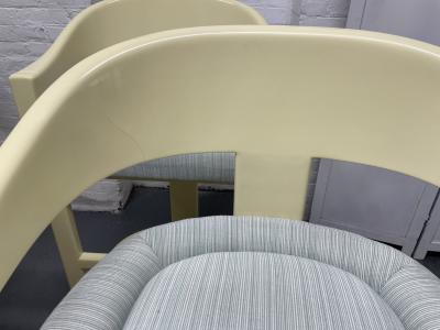 Karl Springer Set of 4 Karl Springer Onassis Bar Stools