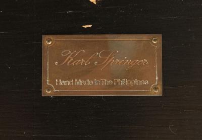 Karl Springer Shagreen and Gilt Stenciled Dining Table