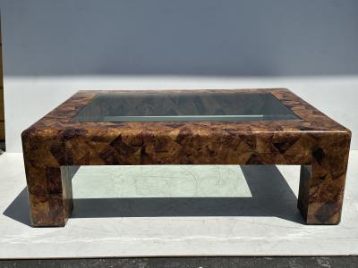 Karl Springer Signed Karl Springer Penshell Coffee Table