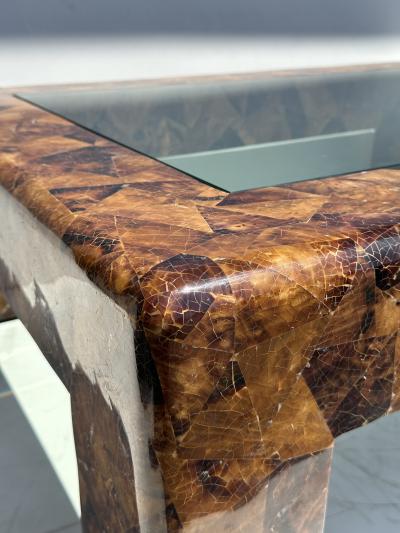 Karl Springer Signed Karl Springer Penshell Coffee Table