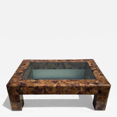 Karl Springer Signed Karl Springer Penshell Coffee Table