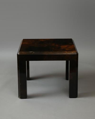 Karl Springer Square Side Table
