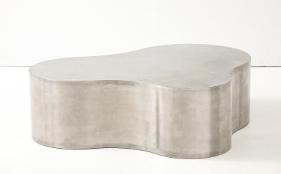 Karl Springer Stainless Steel Freeform Coffee Table in The Style of Karl Springer 