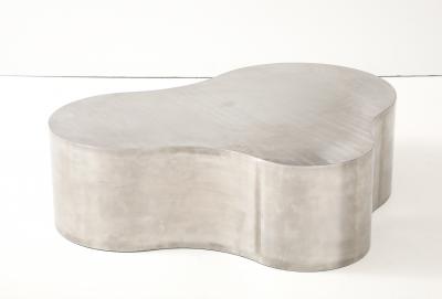 Karl Springer Stainless Steel Freeform Coffee Table in The Style of Karl Springer 