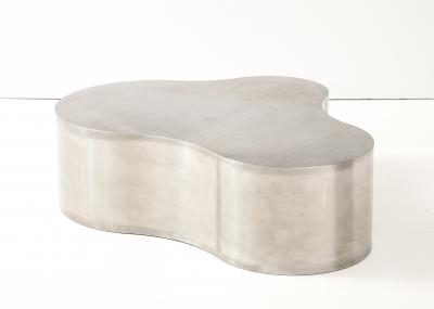 Karl Springer Stainless Steel Freeform Coffee Table in The Style of Karl Springer 