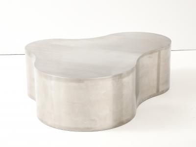 Karl Springer Stainless Steel Freeform Coffee Table in The Style of Karl Springer 