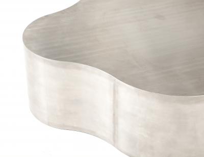 Karl Springer Stainless Steel Freeform Coffee Table in The Style of Karl Springer 
