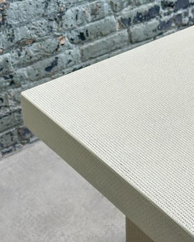 Karl Springer Style Grasscloth Dining Table 1970
