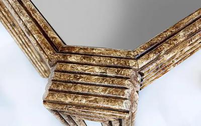 Karl Springer Vintage Faux Tortoise Game Table Manner of Karl Springer with Inset Mirror