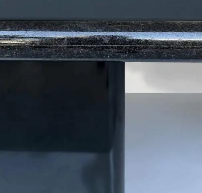 Karl Springer Vintage Springer Style Granite Dining Table with Bronze Banded Base
