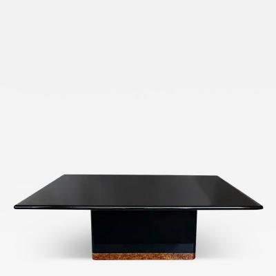 Karl Springer Vintage Springer Style Granite Dining Table with Bronze Banded Base