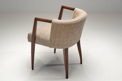 Karl Witzmann Chair with Geometric Armrests in the manner of Karl Witzmann Austria 1920s
