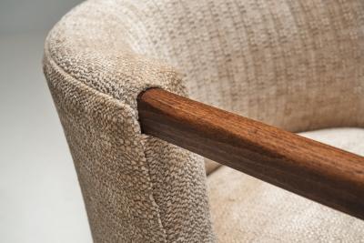 Karl Witzmann Chair with Geometric Armrests in the manner of Karl Witzmann Austria 1920s