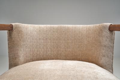 Karl Witzmann Chair with Geometric Armrests in the manner of Karl Witzmann Austria 1920s