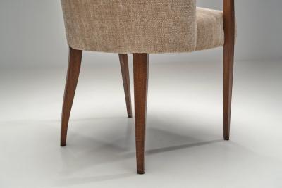 Karl Witzmann Chair with Geometric Armrests in the manner of Karl Witzmann Austria 1920s
