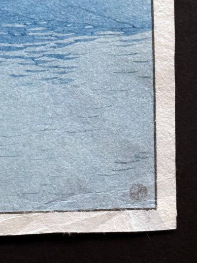 Kasamatsu Shiro Japanese Woodblock Print Misty Evening Shinobazu Pond Shiro Kasamatsu