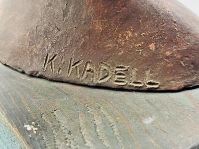 Katherine Kadell Clay Bust Sculpture Female Portrait Los Angeles Modern Art