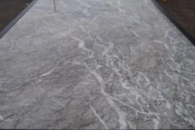 Katherine McCoy 8 ft Marble Ebonized Wood Table by Michael Katherine McCoy Cranbrook