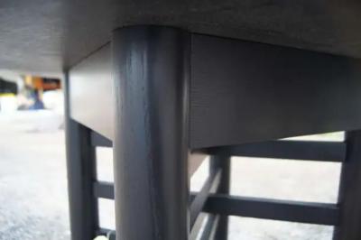 Katherine McCoy 8 ft Marble Ebonized Wood Table by Michael Katherine McCoy Cranbrook