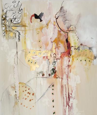 Kathi Robinson Frank Au Printemps 2021 Large Abstract Painting by Kathi Robinson Frank