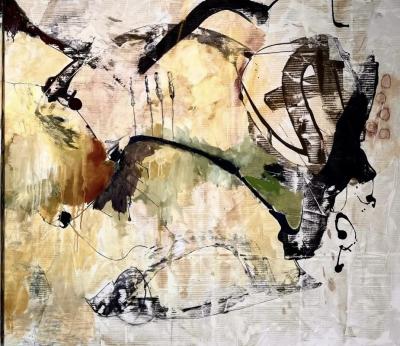 Kathi Robinson Frank Climb It 2024 Abstract 9 5 Ft Oil Painting by Kathi Robinson Frank