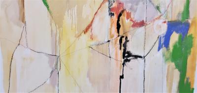 Kathi Robinson Frank Landscape From An Airplane 2021 Abstract Painting By Kathi Robinson Frank