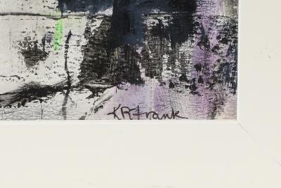 Kathi Robinson Frank Nightbird 2024 Abstract Black and White Oil On Paper By Kathi Robinson Frank