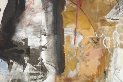 Kathi Robinson Frank Opening Large Abstract Mixed Media Painting on Canvas by Kathi Robinson Frank