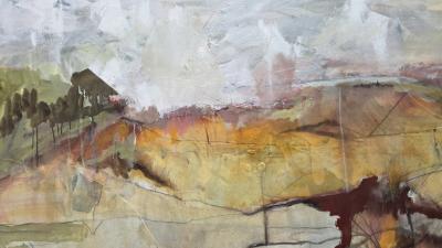 Kathi Robinson Frank Pastoral 2025 Large Abstract Diptych Painting by Kathi Robinson Frank