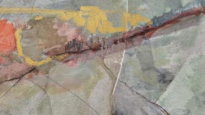 Kathi Robinson Frank Pastoral 2025 Large Abstract Diptych Painting by Kathi Robinson Frank