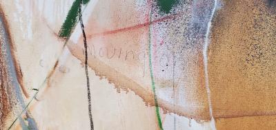 Kathi Robinson Frank Smoke and Mirrors Large Abstract Painting on Canvas by Kathi Robinson Frank