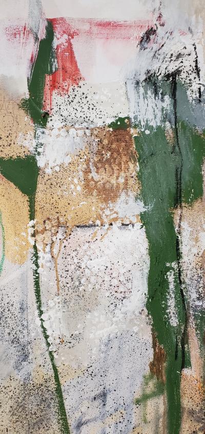 Kathi Robinson Frank Smoke and Mirrors Large Abstract Painting on Canvas by Kathi Robinson Frank