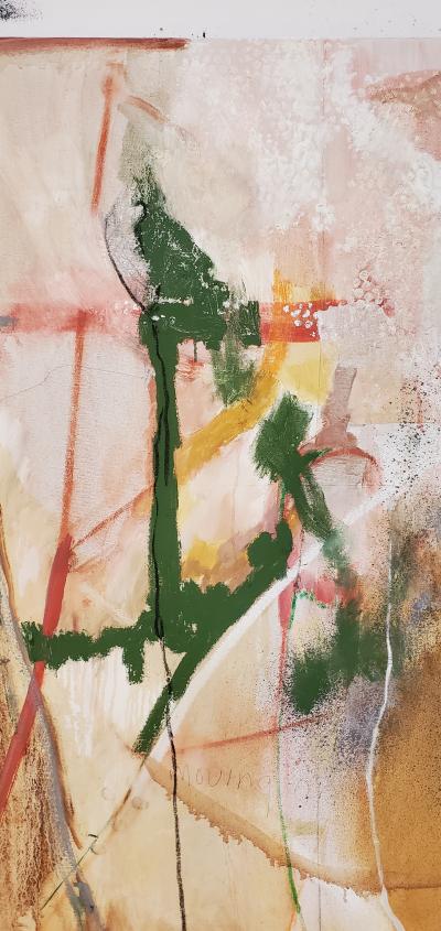 Kathi Robinson Frank Smoke and Mirrors Large Abstract Painting on Canvas by Kathi Robinson Frank