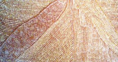 Kathleen Petyarre A Rare Diptych of Mountain Devil Lizard Dreaming by Kathleen Petyarre