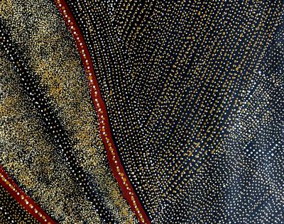 Kathleen Petyarre Rare Large Australian Aboriginal Painting by Kathleen Petyarre