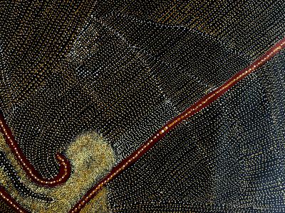 Kathleen Petyarre Rare Large Australian Aboriginal Painting by Kathleen Petyarre